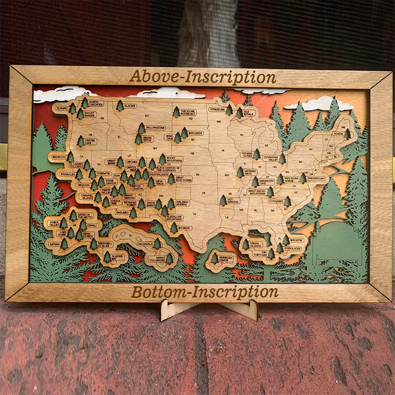 Personalized National Park Travel Map Sign